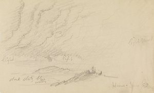 Mist over Rivier en Heuvels door Frederic Edwin Church